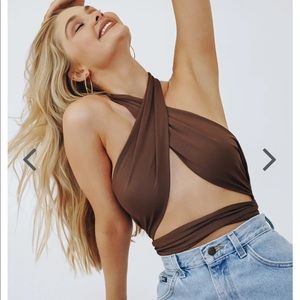 Verge girl Tie crop top